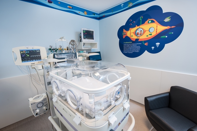 Leitos individuais na UTI Neonatal. Foto: Alesi Ditadi